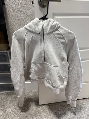 lululemon athletica Gray Cropped Scuba Hoodie